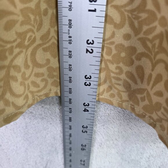 Womens Catherines Maggie Barnes Gold & Cream Floral Print Blouse 3/4 Sleeve 5X - Picture 5 of 7